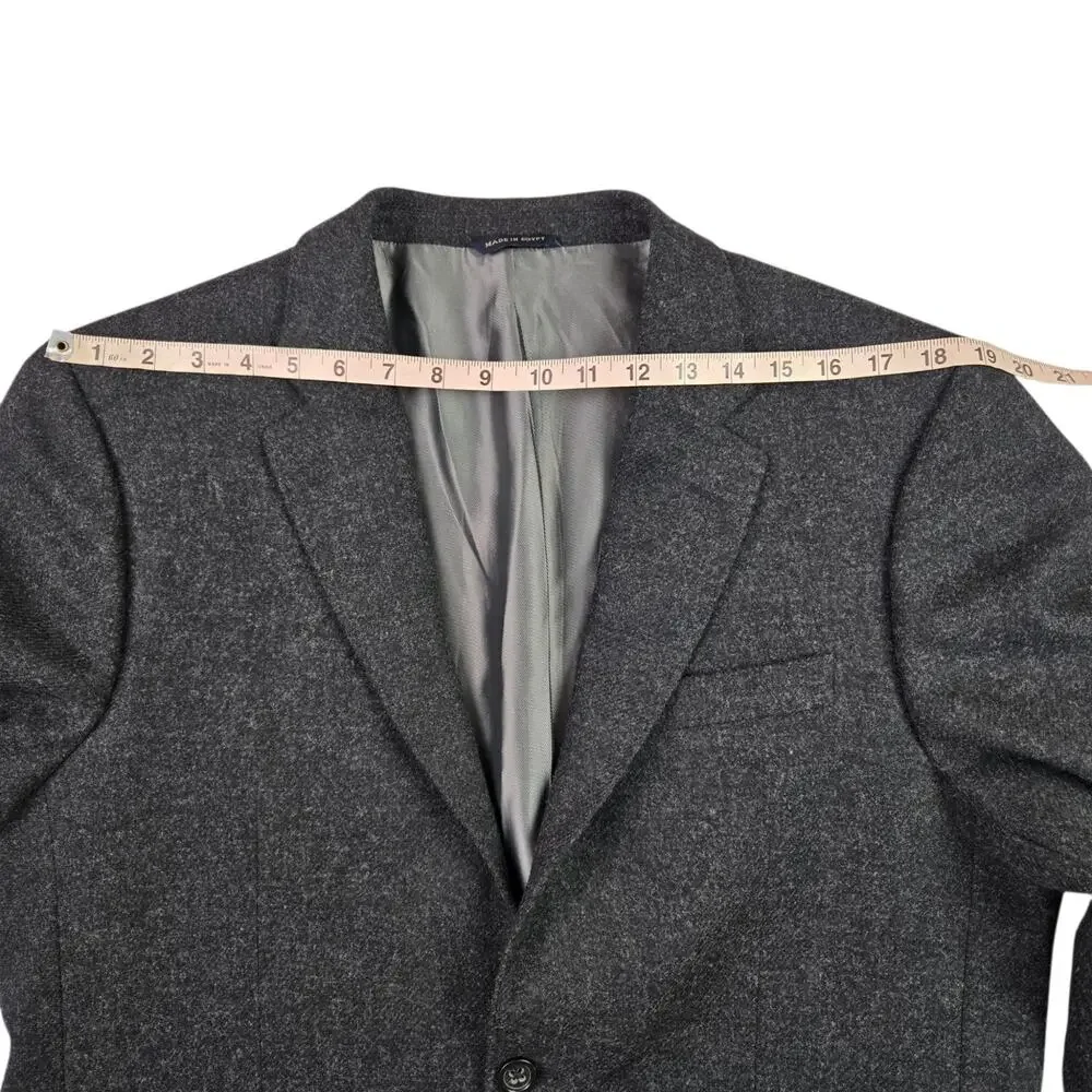 Mens Banana Republic Blazer Jacket Size 42L Wool Gray Two Button